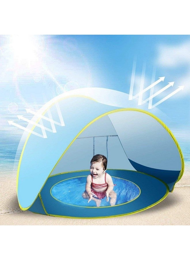 TWT Pop-Up Beach Tent For Kids with Pool Blue and Green 70 x 80 x 120 cm TN2102 - Image 2